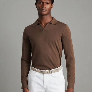 Camisa para Hombre con Bordado de Logotipo de Alta Calidad, 100% Algodón, Manga Corta, Cuello Abierto, Secado Rápido, Estilo Casual - Product Image 1