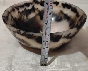 Haute qualité personnalisé fabriqué à la main haute-poli résine bol corne ustensiles de cuisine servant soupe bol sculpté Technique - Product Image 2