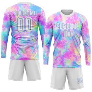Uniforme de Fútbol Personalizado Más Vendido, 100% Poliéster Transpirable, Bajo Precio, Servicio OEM Sublimado, Conjunto de Uniforme de Fútbol con Logotipo Personalizado - Product Image 3