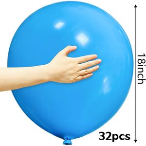 32 Palloncini Rotondi Grandi in Lattice Azzurro da 18 Pollici per Decorazioni di Matrimoni e Compleanni - Product Image 3