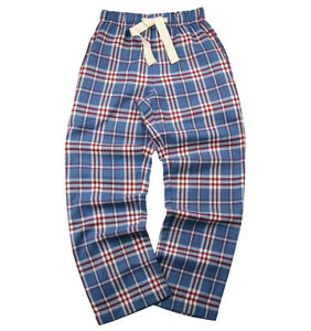 Pyjama Homme Fiable en Flanelle à Carreaux Respirant Longueur Entière avec Cordon de Serrage à la Taille - Product Image 1