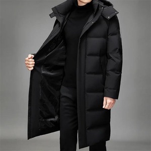 Manteau d'hiver décontracté pour homme, 90% duvet, avec capuche, coupe-vent et imperméable, fermeture éclair épaisse - Product Image 2