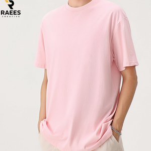 Oversized Long Solid <b>T</b>-<b>Shirt</b> for Men <b>High</b> Quality Short Sleeve Tee <b>with</b> Extended <b>Neckline</b> Cotton Eco-Friendly & Quick Dry - Product Image 4