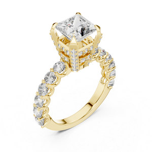 3.76ct Princess Cut Moissanite Solitaire <b>Ring</b> 925 Sterling Silver Luxury Handmade Engagement Fine Jewelry Wedding Anniversary - Product Image 1