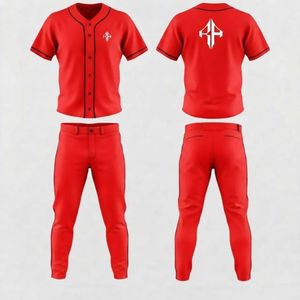 Ensemble de baseball pour homme avec impression par sublimation, matière 100% polyester, col en V de haute qualité par RIVIAN ATLANTIC - Product Image 1