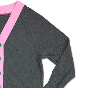 Cardigan classique vintage pour femme en coton tricoté, boutonné sur le devant, manches longues, élégant, trois couleurs, col en V, doux et confortable - Product Image 4