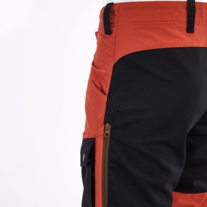 Men's High Waist Polyester Workwear <b>Trouser</b> <b>Red</b> Black <b>Cargo</b> Multiple Pockets Windproof Midweight Winter Straight Fit Button - Product Image 5