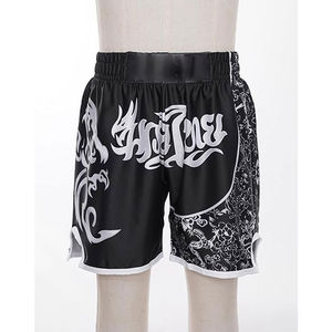 Pantalones Cortos de Boxeo Muay Thai Unisex de Lona de Alta Calidad con Logotipo Personalizado, Tela Elástica Transpirable y Cierre con Cordón - Product Image 3