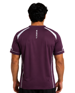 Purple <b>White</b> Men Performance T Shirt Short Sleeve Sports Jersey Quick Dry Breathable Custom Athletic Gym Training Workout <b>Tee</b> - Product Image 2