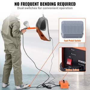 Kit sistema di rivestimento in polvere con uscita elettrostatica da 50KV per la casa fai da te per il rivestimento in metallo - Product Image 4