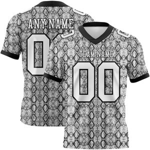 เสื้อฟุตบอลอเมริกันแบบกำหนดเอง คอวี แขนสั้น พิมพ์ลายแบบซับลิเมชั่น ระบายเหงื่อได้ดี สำหรับผู้ชาย ชุดทีมลายเรขาคณิต - Product Image 1