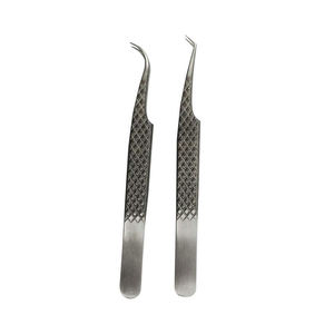Pinzas Curvas de Acero Inoxidable para Cejas, Punta de Precisión Duradera para el Cuidado de las Cejas - Product Image 1