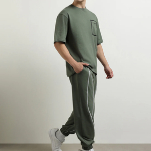 Custom Brand 2 Piece <b>T</b>-Shirts and Shorts Set Sport <b>Track</b> Suits Blank Sweatsuit Men Gym Sportswear High Quality Tracksuit Unisex - Product Image 2