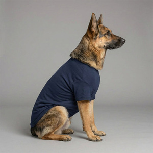 T-shirt en coton premium à col rond pour chien, couleur bleu marine foncé, design n° 100 Vêtements pour animaux de compagnie respirants et légers pour tous les jours - Product Image 3