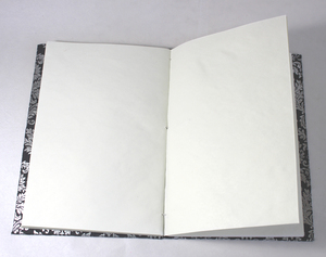Handmade Recycled Black Color Embossed Silver Foil Print Hard Cover Custom Personalized <b>A5</b> <b>Diary</b> Notebook Gift - Product Image 3