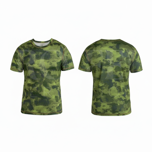 Custom Camouflage Print Short Sleeve Crew Neck T Shirt Breathable Sports <b>Fitness</b> Training Casual Outdoor Activewear Gym Top - Product Image 5