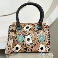 Sacs de voyage Speedy en cuir de vachette de qualité supérieure, faits à la main, design Western, forme Speedy, taille moyenne, sac pour femme
