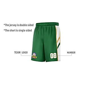 Ensemble d'uniformes de basketball unisexe de haute qualité, respirant, à séchage rapide, par sublimation, manches courtes, grandes tailles, personnalisable - Product Image 3