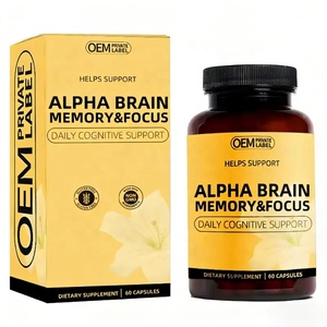 Nouveau produit de santé Complément alimentaire <span class=keywords><strong>premium</strong></span> pour le cerveau 60 capsules pour hommes et femmes Capsules pour la concentration Soutien du cerveau et de la mémoire Gummies - Product Image 1