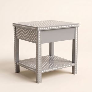 Nueva mesita de noche adecuada para uso doméstico de tamaño pequeño, mesita de noche con 1 cajón, mesa minimalista para dormitorio. - Product Image 2