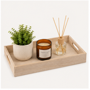 Wholesale Eco-Friendly Unfinished Natural <b>Pine</b> Wood Serving Tray With Cutout Handles Rustic Rectangular Decorative Wooden Tray - Product Image 4