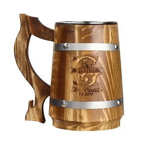 Taza Vikinga de Madera Natural de Diseño Personalizado, Ecológica, con Logotipo Personalizado, para Fiestas, al Mejor Precio - Product Image 4