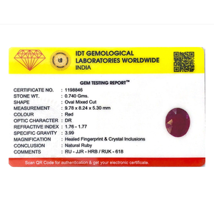 Natural 3.7 Carat Certified Ruby Loose Gemstone for Fine Jewelry - Product Image 4
