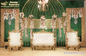 Décoration de scène de mariage de princesse moderne et rêveuse, élégante scène de réception de mariage en FRP, mise en scène de mariage par Roman Designer Australia - Product Image 2