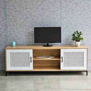 Moderno Mueble para TV de Madera con Cajones Blancos de Almacenamiento y Estantes Abiertos para Sala de Estar - Product Image 3