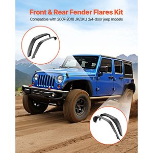 Parafanghi per Jeep JK/JKU 2/4 Porte 2007-2018, Parafanghi Anteriori e Posteriori Neri Verniciabili con Texture Fine, Accessorio Compatibile per Fuoristrada - Product Image 2