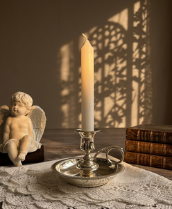 Good Looking Metal Taper <b>Candle</b> Holder Combination of White & Gold for Candlelight <b>Dinner</b> Home & Wedding Decor - Product Image 6