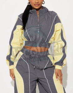 Ensemble de survêtement sportif léger en nylon pour homme et femme, coupe-vent et short de fitness, personnalisable ODM - Product Image 2