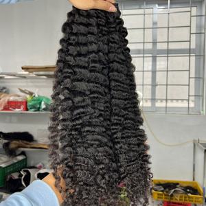 CDYHAIRVN Luxury Vietnamese Curly Raw Human <b>Hair</b> <b>Extensions</b> Non-Remy Hand Tied Weft One Donor Natural Bouncy Curl Pattern Soft - Product Image 4