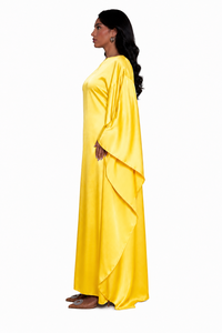 Premium ODM Winter Silk Satin <b>Kaftan</b> Abaya <b>Dress</b> for <b>Women</b> with Elegant Casual Styling Anti-Wrinkle Floor Length Long Sleeve - Product Image 3