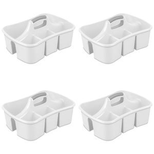 Kunststoff-Aufbewahrungsschubladen & -Wagen 4er-Set Leicht zu Transportieren Praktischer Weißer Mehrzweck-Organizer - Product Image 1