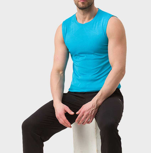 Camiseta sin Mangas para Hombre, Precio al por Mayor, Mejor Calidad, Transpirable, Informal Elegante, Tejida en Poliéster/Algodón, para Venta en Línea - Product Image 2