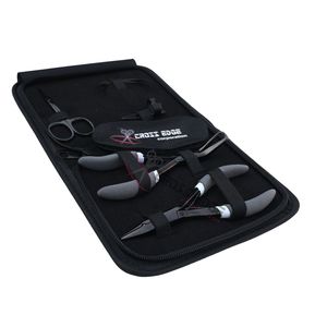Kit de Alicates para Extensiones de Cabello Negro de 5 Pulgadas, Acero Inoxidable de Grado Quirúrgico, Herramienta de Crimpado y Extracción de Anillos Micro Ring y Anillos de Hilo - Product Image 1
