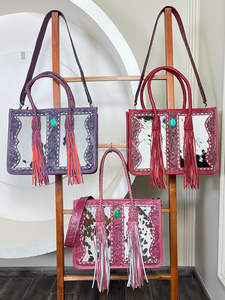 Sac fourre-tout de luxe en cuir véritable fait main de haute qualité pour femme, grande capacité, sacs de marque, sac à bandoulière en cuir de vachette, sac à main à franges - Product Image 6