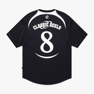Camiseta deportiva retro personalizada para hombre - Camiseta deportiva azul marino para hombre con estampado gráfico del número 8 - Product Image 4