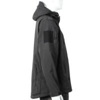 Veste à capuche imperméable en softshell noir pour homme, coupe-vent, vêtements d'extérieur tactiques pour la chasse, la randonnée, le camping et les aventures