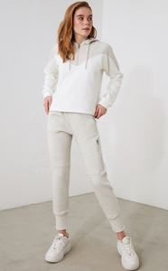 Ensembles de survêtements personnalisés pour hommes Jogging deux pièces en polaire unie avec logo 100% polyester grande taille pour l'hiver - Product Image 6