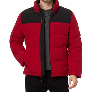 Bubble Puffer Jacket Unisex Outdoor Warm Quilting <b>Coat</b> Zipper Closure Custom Logo Long Regular 100% Nylon Stand Collar Front - Product Image 3