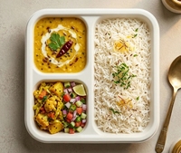 Assiette jetable carrée en bagasse écologique de 10 pouces à 3 compartiments, biodégradable et compostable, pour les fêtes