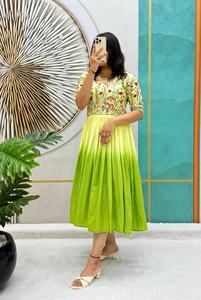 Nuevo Lanzamiento de vestido de algodón de doble color puro Mul Ropa de verano cosida completa para mujeres con estilo Agregar toques Glamour - Product Image 2