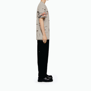 เสื้อยืดผู้ชายผ้าคอตตอนผสมแบบสั่งทำพิเศษ พิมพ์ลายโลโก้ตามต้องการ ทรงโอเวอร์ไซส์ หลวม สบาย น้ำหนักเบา พิมพ์ลายซิลค์สกรีน - Product Image 3