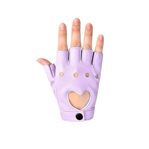 Women's Half-Finger Leather Gloves with Strong Grip for <b>Pole</b> <b>Dancing</b> Performance Wear Half Fingers Included - Product Image 5
