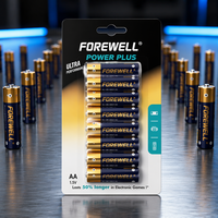 Baterai Alkali Kelas Industri FOREWELL LR6 AA 1.5V 4.05Wh untuk Peralatan Rumah Tangga Grosir