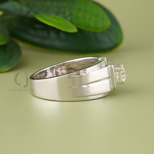 Custom 0.64ct Round Cut Lab Diamond <b>Mens</b> <b>Ring</b> VVS VS DEF Rose Gold Color Band Unique Gents Solitaire Jewelry Manufacturer - Product Image 2