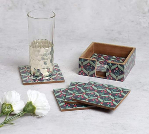 Ensemble de 6 sous-verres en MDF, accessoires de décoration de table pour tasses à thé, mugs à café, verres - Product Image 5