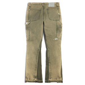 Patchwork Denim <b>Jeans</b> <b>Men</b> <b>High</b> <b>Waist</b> Distressed Cotton Casual Style Autumn Wear Regular Fit Midweight Stonewashed - Product Image 4